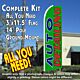 AUTO DETAILING (Green) Flutter Feather Banner Flag Kit (Flag, Pole, & Ground Mt)