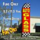 AUTO GLASS (Red/Checkered) Flutter Polyknit Feather Flag (11.5 x 2.5 feet)