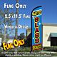 AUTO GLASS SPECIALISTS Windless Feather Banner Flag (2.5 x 11.5 Feet)