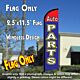 AUTO PARTS (Red/Blue)Windless Feather Banner Flag (2.5 x 11.5 Feet)