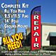 AUTO REPAIR Windless Feather Banner Flag Kit (Flag, Pole, & Ground Mt)