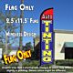 AUTO TINTING (Red/Blue) Windless Feather Banner Flag (2.5 x 11.5 Feet)