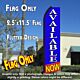 AVAILABLE NOW (Blue/White/Red) Flutter Polyknit Feather Flag (11.5 x 2.5 feet)
