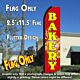 BAKERY (Red/Yellow) Flutter Polyknit Feather Flag (11.5 x 2.5 feet)