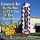BARBER SHOP (Border) Flutter Feather Banner Flag Kit (Flag, Pole, & Ground Mt)