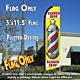 BARBER SHOP (Yellow) Flutter Feather Banner Flag (11.5 x 3 Feet)