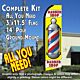 BARBER SHOP (Yellow) Flutter Feather Banner Flag Kit (Flag, Pole, & Ground Mt)