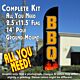 BBQ (Black) Windless Feather Banner Flag Kit (Flag, Pole, & Ground Mt)
