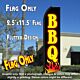 BBQ (Black/Yellow/Flames) Flutter Polyknit Feather Flag (11.5 x 2.5 feet)