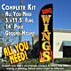 BBQ Wings Windless Feather Banner Flag Kit (Flag, Pole, & Ground Mt)