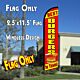 BEST BURGERS IN TOWN Windless Polyknit Feather Flag (2.5 x 11.5 feet)