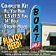 Boat Sale Flutter Feather Banner Flag Kit (Flag, Pole, & Ground Mt)