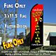 BODY PIERCING (Red/Black) Flutter Feather Banner Flag (11.5 x 3 Feet)
