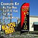 BODY PIERCING (Red/Black) Flutter Feather Banner Flag Kit (Flag, Pole, & Ground Mt)