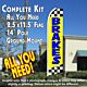 BRAKES (Yellow/Checkered) Flutter Feather Banner Flag Kit (Flag, Pole, & Ground Mt)