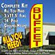 BUFFET (Yellow) Flutter Feather Banner Flag Kit (Flag, Pole, & Ground Mt)