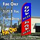 BUY HERE PAY HERE (Blue/Red) Flutter Feather Banner Flag (11.5 x 3 Feet)