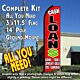 CA$H LOAN$ (Red) Flutter Feather Banner Flag Kit (Flag, Pole, & Ground Mt)