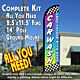 CAR WASH (Free Vacuum) Windless Feather Banner Flag Kit (Flag, Pole, & Ground Mt)