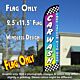 CAR WASH (Free Vacuum) Windless Polyknit Feather Flag (2.5 x 11.5 feet)