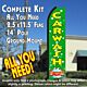 CAR WASH (Green/Yellow) Flutter Feather Banner Flag Kit (Flag, Pole, & Ground Mt)