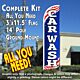 Car Wash (Patriotic) Windless Feather Banner Flag Kit (Flag, Pole, & Ground Mt)