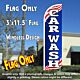 Car Wash (Patriotic) Windless Polyknit Feather Flag (3 x 11.5 feet)