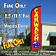 CAR WASH (Red) Windless Feather Banner Flag (2.5 x 11.5 Feet)