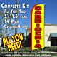 CARNICERIA (Yellow/Red) Flutter Feather Banner Flag Kit (Flag, Pole, & Ground Mt)