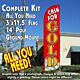 Cash for Gold (Red/Gold/$) Windless Feather Banner Flag Kit (Flag, Pole, & Ground Mt)