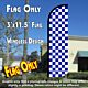 Checkered BLUE/WHITE Windless Polyknit Feather Flag (3 x 11.5 feet)