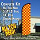 Checkered RED/YELLOW Windless Feather Banner Flag Kit (Flag, Pole, & Ground Mt)