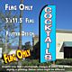 COCKTAILS (Blue) Flutter Feather Banner Flag (11.5 x 3 Feet)