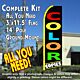 COLOR COPIES (Black) Flutter Feather Banner Flag Kit (Flag, Pole, & Ground Mt)