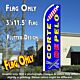 CORTE DE PELO (Blue) Flutter Feather Banner Flag (11.5 x 3 Feet)