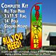 DayCare (Multicolor) Windless Feather Banner Flag Kit (Flag, Pole, & Ground Mt)