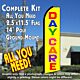 DAYCARE (Yellow/Multi) Flutter Feather Banner Flag Kit (Flag, Pole, & Ground Mt)