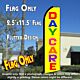 DAYCARE (Yellow/Multi) Flutter Polyknit Feather Flag (11.5 x 2.5 feet)