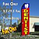 DENTIST (Red/Yellow) Flutter Polyknit Feather Flag (11.5 x 2.5 feet)