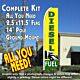 Diesel Fuel (Yellow/Green) Flutter Feather Banner Flag Kit (Flag, Pole, & Ground Mt)