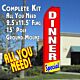 DINNER SPECIAL (Red/White) Flutter Feather Banner Flag Kit (Flag, Pole, & Ground Mt)