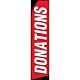 Donations Feather Banner Flag Kit (Flag, Pole, & Ground Mt) Red and White