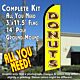 DONUTS (Yellow) Flutter Feather Banner Flag Kit (Flag, Pole, & Ground Mt)