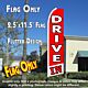 DRIVE IN (Red/White) Flutter Feather Banner Flag (11.5 x 2.5 Feet)