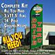 DRIVE THRU (Green) Flutter Feather Banner Flag Kit (Flag, Pole, & Ground Mt)