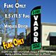 E-CIGS VAPOR (Green) Windless Feather Banner Flag (2.5 x 11.5 Feet)