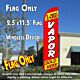 E-CIGS VAPOR SOLD HERE (Red/Yellow) Windless Polyknit Feather Flag (2.5 x 11.5 feet)