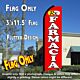 FARMACIA (Red) Flutter Feather Banner Flag (11.5 x 3 Feet)