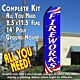 FIREWORKS (Patriotic) Flutter Feather Banner Flag Kit (Flag, Pole, & Ground Mt)