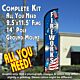 Fireworks (Rockets) Windless Feather Banner Flag Kit (Flag, Pole, & Ground Mt)